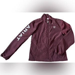 ARIAT XS(7) Kids, soft shell jacket. Micro fleece lining.  Maroon in color.